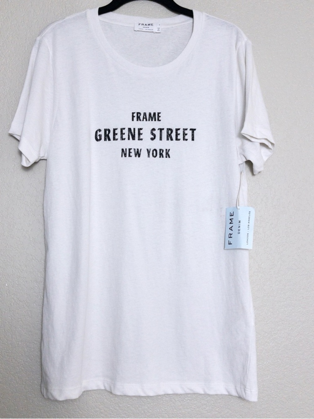 NWT Frame Denim Green Street New York Tshirt S Graphic Tee Cotton Knit